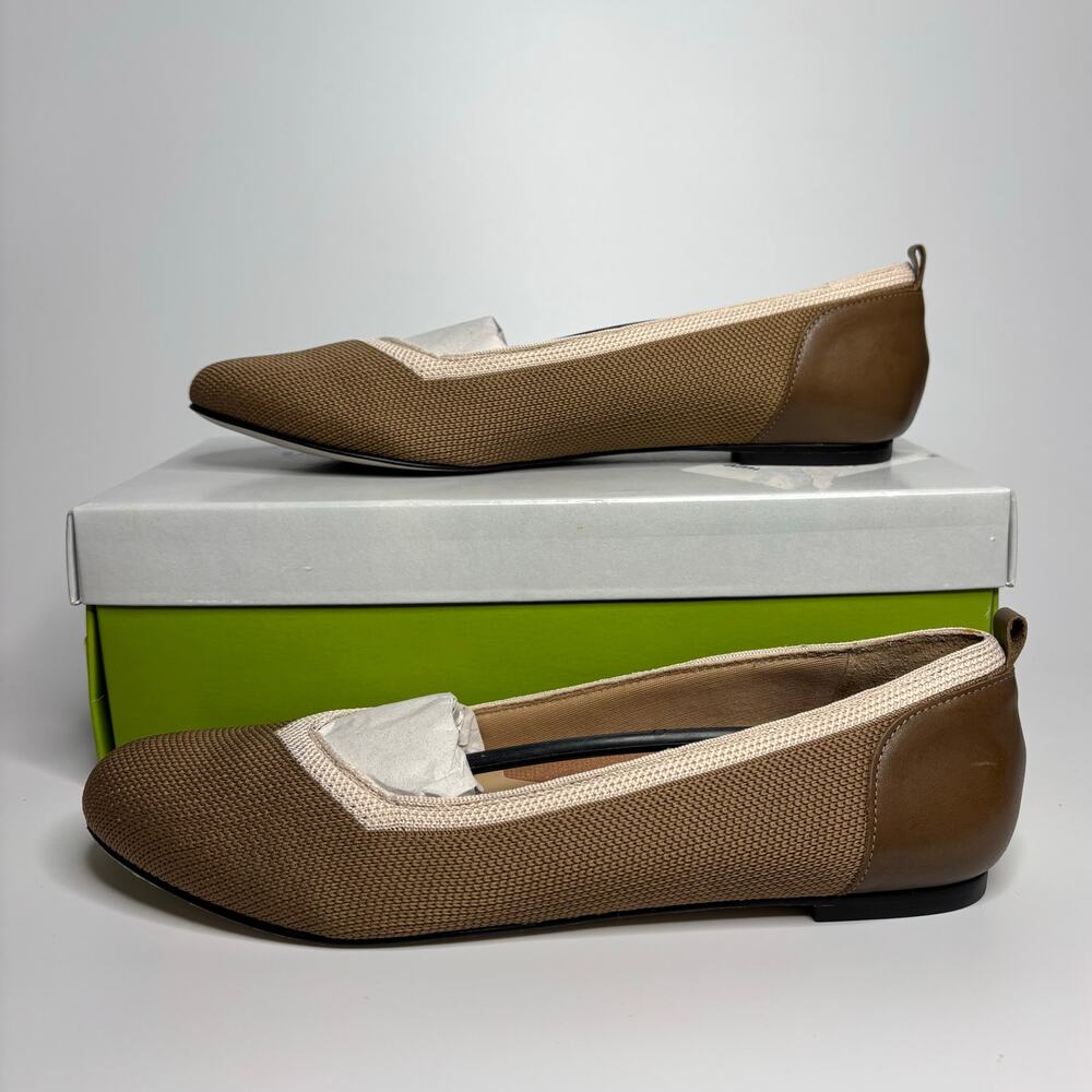 Walking Cradles Bette Knit Ballet Flats in Dark Taupe/Nude (Narrow)